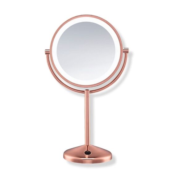 Conair Rose Gold Vanity LED Double-Sided 1X/10X Magnification Mirror - Picture 2 of 11